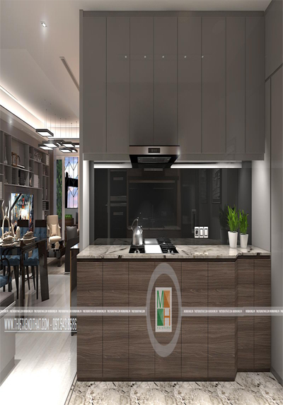  Thiết kế nội thất phòng bếp chung cư 249A Thụy khuê - Anh Hùng
